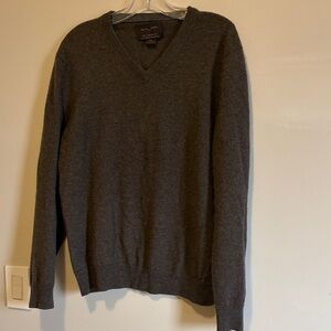 Black Brown 1826 Charcoal V-Neck Sweater
